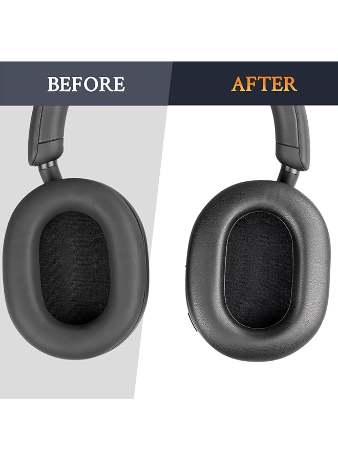 erorex Protein Leather Replacement Earpads For Sony Wh 1000Xm5 Wh1000Xm5 Noise Canceling Headphones Ear Pads Cushions With Noise Isolation Memory Foam Added Thickness Gray - Image 5