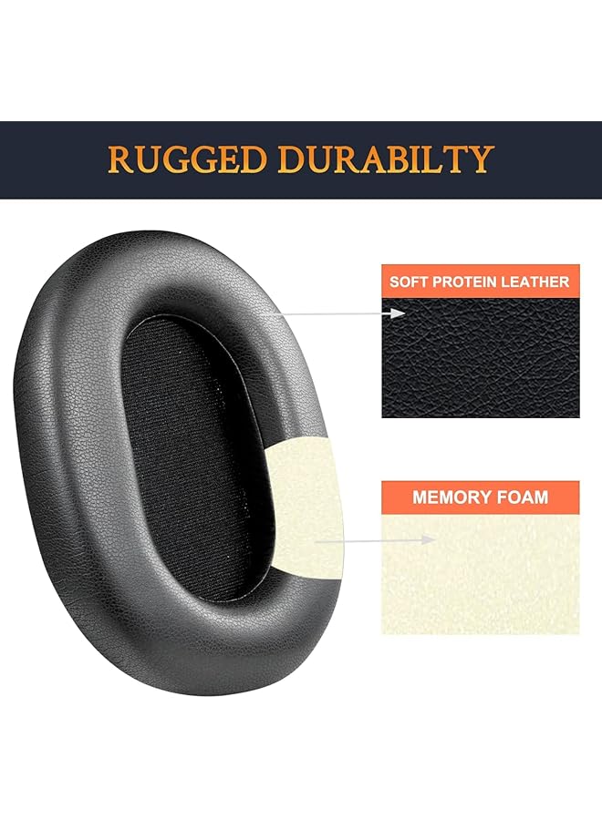 erorex Protein Leather Replacement Earpads For Sony Wh 1000Xm5 Wh1000Xm5 Noise Canceling Headphones Ear Pads Cushions With Noise Isolation Memory Foam Added Thickness Gray - Image 3