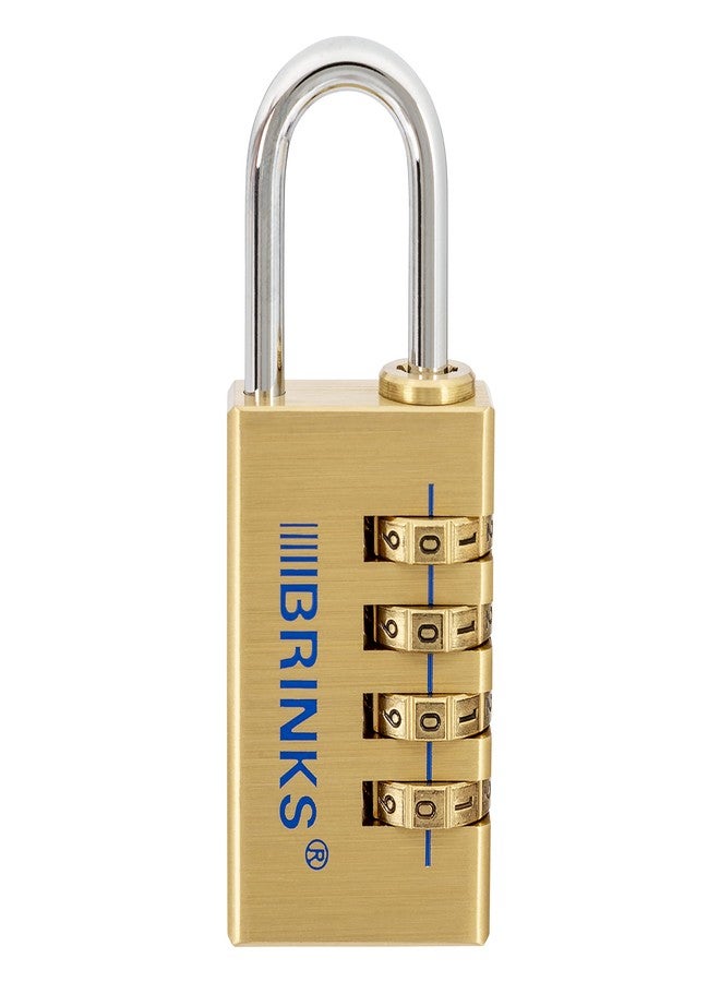 BRINKS 171-30051 Solid Brass Resettable Combination Padlock, 30 mm - Image 1