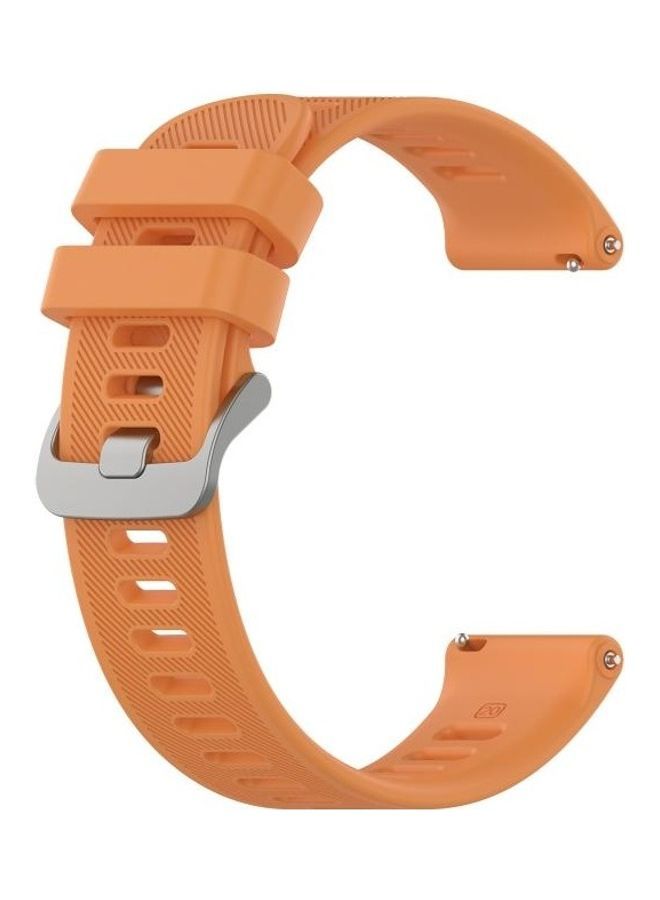 NIBEMINENT Twill Silicone Strap Watchband Replacement For Garmin Forerunner 158/55 Orange - Image 1