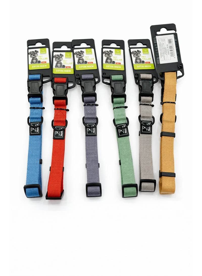 نونبيل طوق نونبيل قابل للتعديل للكلاب، ألوان متعددة، مقاس M-L، 2.0 × 35-55 سم