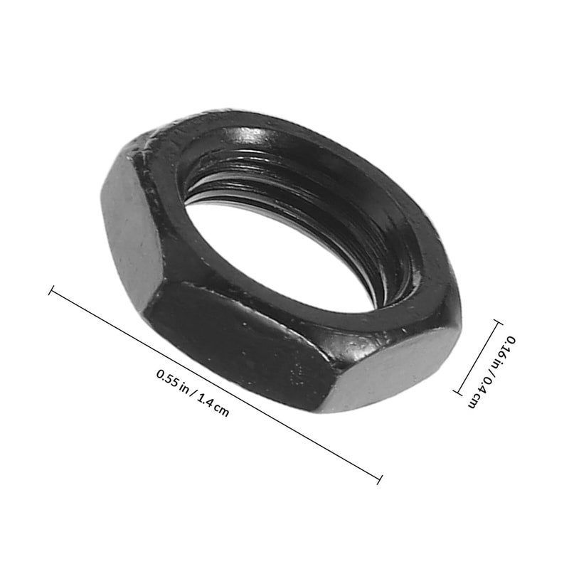 50pcs M10x1.0 Fine Thread Iron Hexagon Lock Nuts Light Fixture Fasteners Ceiling Light Cover Nuts Lamp Parts for DIY Repair and Assembly - Image 2