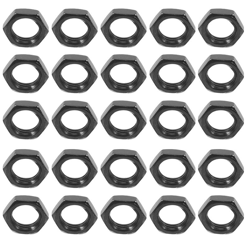 50pcs M10x1.0 Fine Thread Iron Hexagon Lock Nuts Light Fixture Fasteners Ceiling Light Cover Nuts Lamp Parts for DIY Repair and Assembly - Image 1