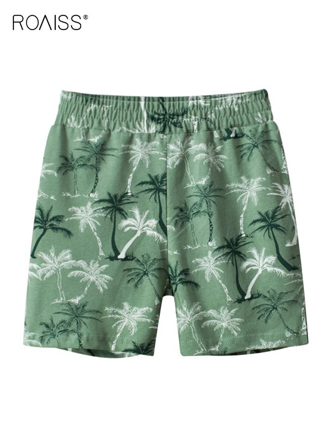 رويس 2 قطعة شورت قطني للأولاد، شورت بخصر مطاطي للأولاد، شورت صيفي غير رسمي، مناسب للارتداء اليومي، الشاطئ، العطلات، السفر أو أي مناسبة - Image 2