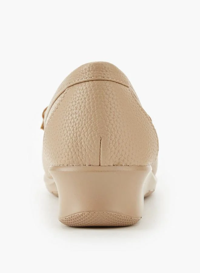 Flora Bella By Shoexpress BEIGE Women Wedge Heel Loafers for Women | Best Price UAE