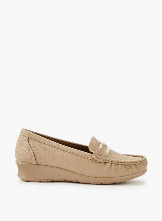Flora Bella By Shoexpress BEIGE Women Wedge Heel Loafers for Women | Best Price UAE
