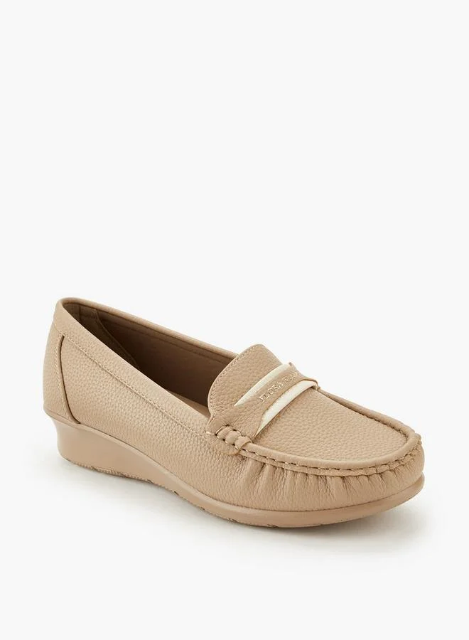 Flora Bella By Shoexpress BEIGE Women Wedge Heel Loafers for Women | Best Price UAE