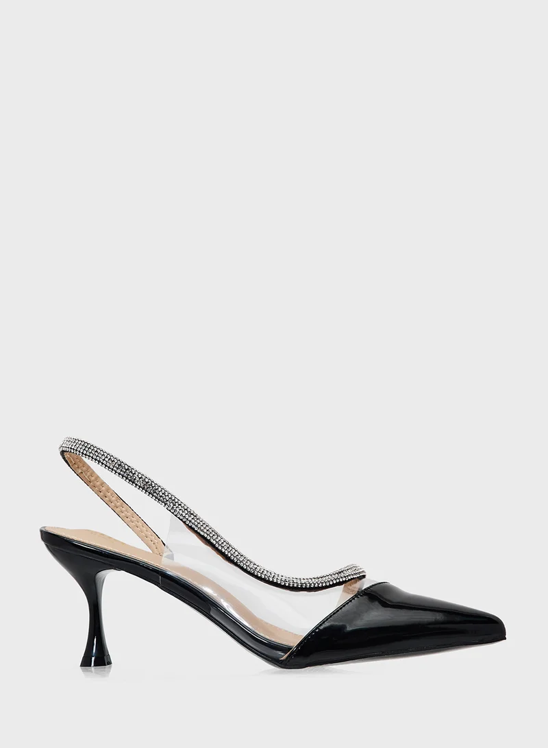ELLA Diamante Heeled Pump