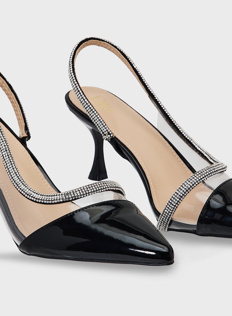 ايلا حذاء بكعب ديامانتي - Image 4