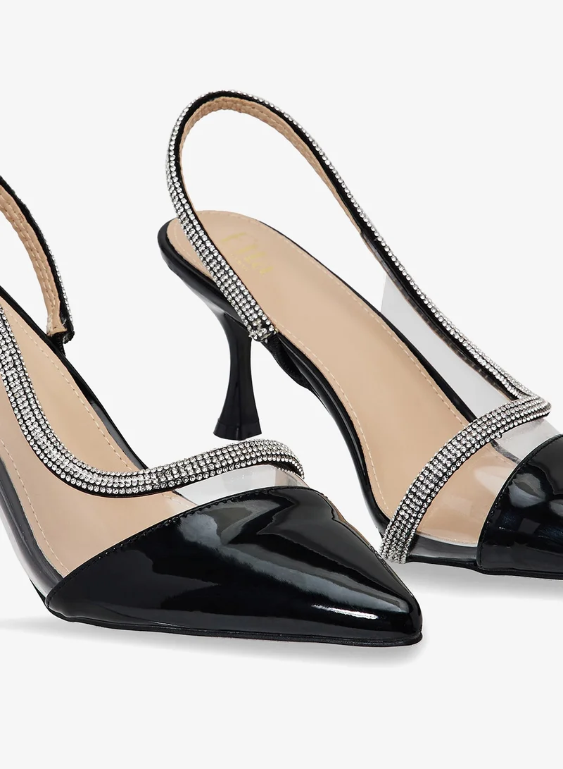 ELLA Diamante Heeled Pump