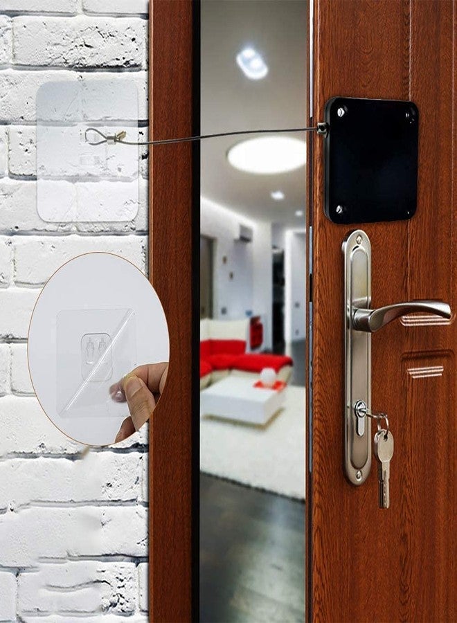 Grofly Automatic Door Closer for Sliding Door, The Punch-Free Automatic Drawstring Door Closer, Automatic Self Closing Sliding Door, Noise Free, Suitable for Office and Home, Highest Pull Power - Image 3
