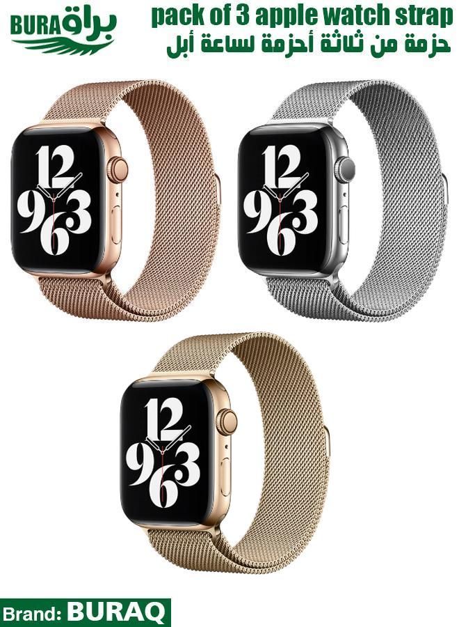 BURAQ Apple Watch Band Strap For Apple Watch Ultra 2/Ultra 49mm, Series 10 46mm, 9/8/7 45mm, SE2/SE/6/5/4 44mm, 3/2/1 42mm