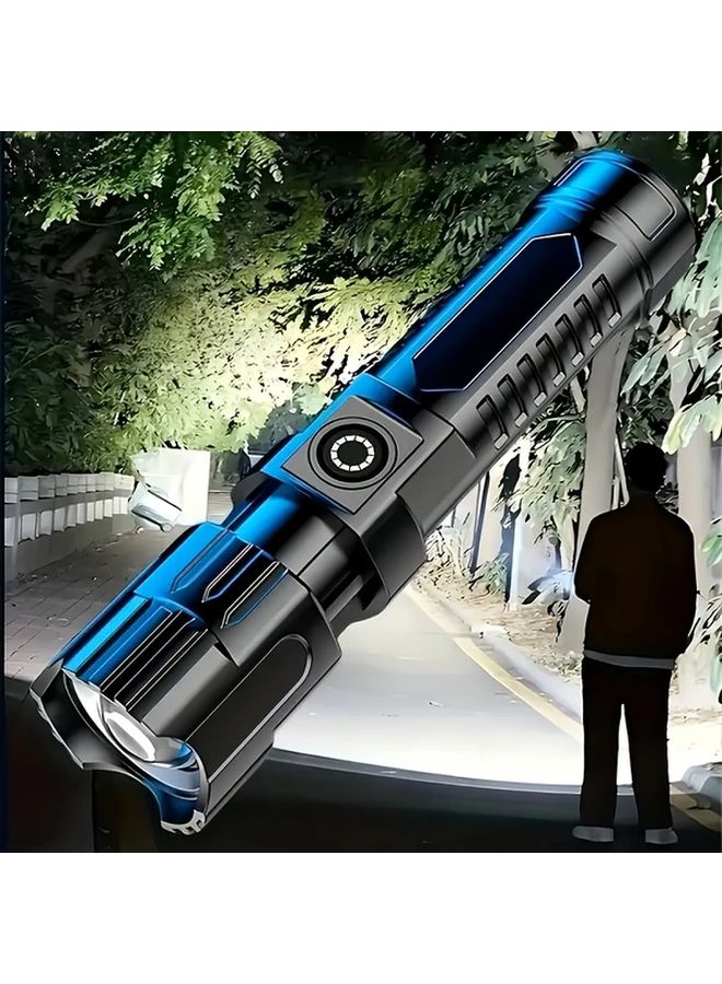 Black LED Super Bright Tactical Flashlight High Lumen 3 Modes Telescopic Zoom Portable Camping Outdoor Hiking Emergency - Image 2