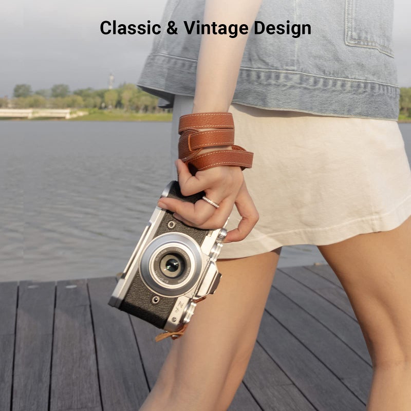 SMALLRIG Leather Camera Strap, Vintage Brown Genuine Leather Neck Shoulder Camera Strap for Canon, for Nikon, for Pentax, for Sony, for Fujifilm and for Digital Camera - 3485 - Image 3