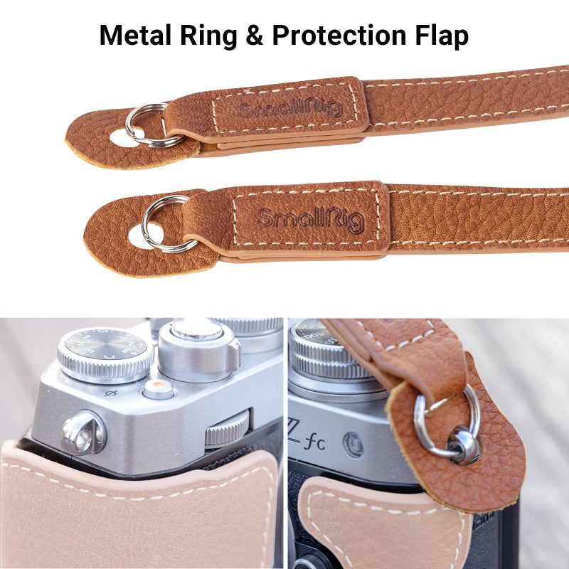 SMALLRIG Leather Camera Strap, Vintage Brown Genuine Leather Neck Shoulder Camera Strap for Canon, for Nikon, for Pentax, for Sony, for Fujifilm and for Digital Camera - 3485 - Image 4
