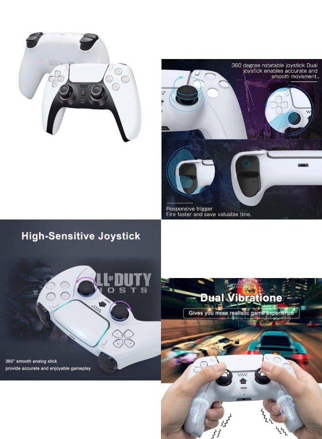 Wireless Controller Compatible with PS4/PS4 Slim/PS4 Pro,PC Joystick Anti-slip Bluetooth Joystick 800mAh Rechargeable Battery USB C Fast Charge - Image 4