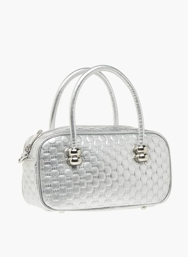 MISSY Womens Missy Quilted Crossbody Bag With Double Handle And Zip Closure