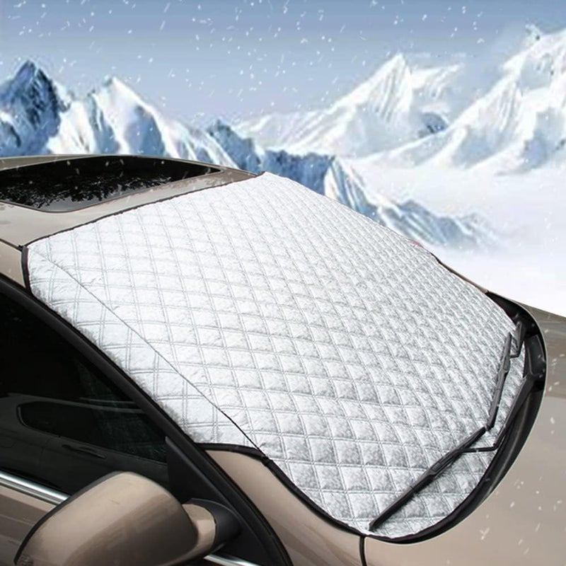 Beicarin Car Windshield Cover, Heavy Duty Thick Protective Windscreen Cover - Snow Ice Frost Sun UV Dust Water Resistent - Pefect Fit for Cars SUVs All Years Summer/Winter - Image 1