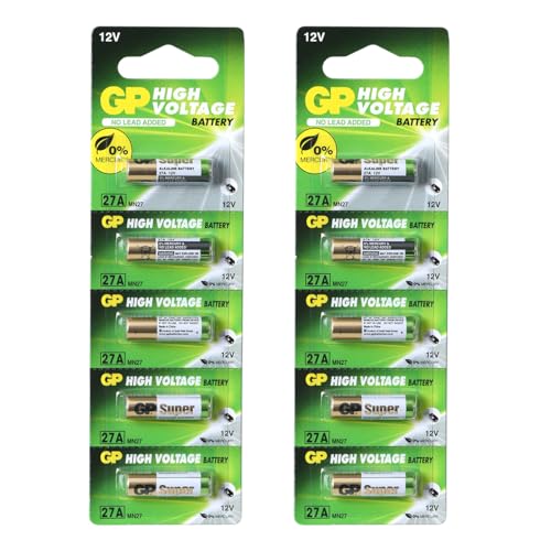 GP Alto Voltaje Batería 27 A MN27 A27 PK5 12 V [10 Pack] - Image 2
