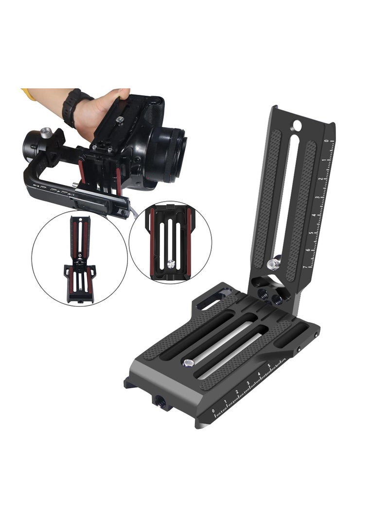 SYOSI SLR Vertical Fast Mounting Board Black Fast Loading Professional L Type Mount Bracket for ZHIYUN WEEBILL, for RSC2 RS2, for DJ1 - Image 2