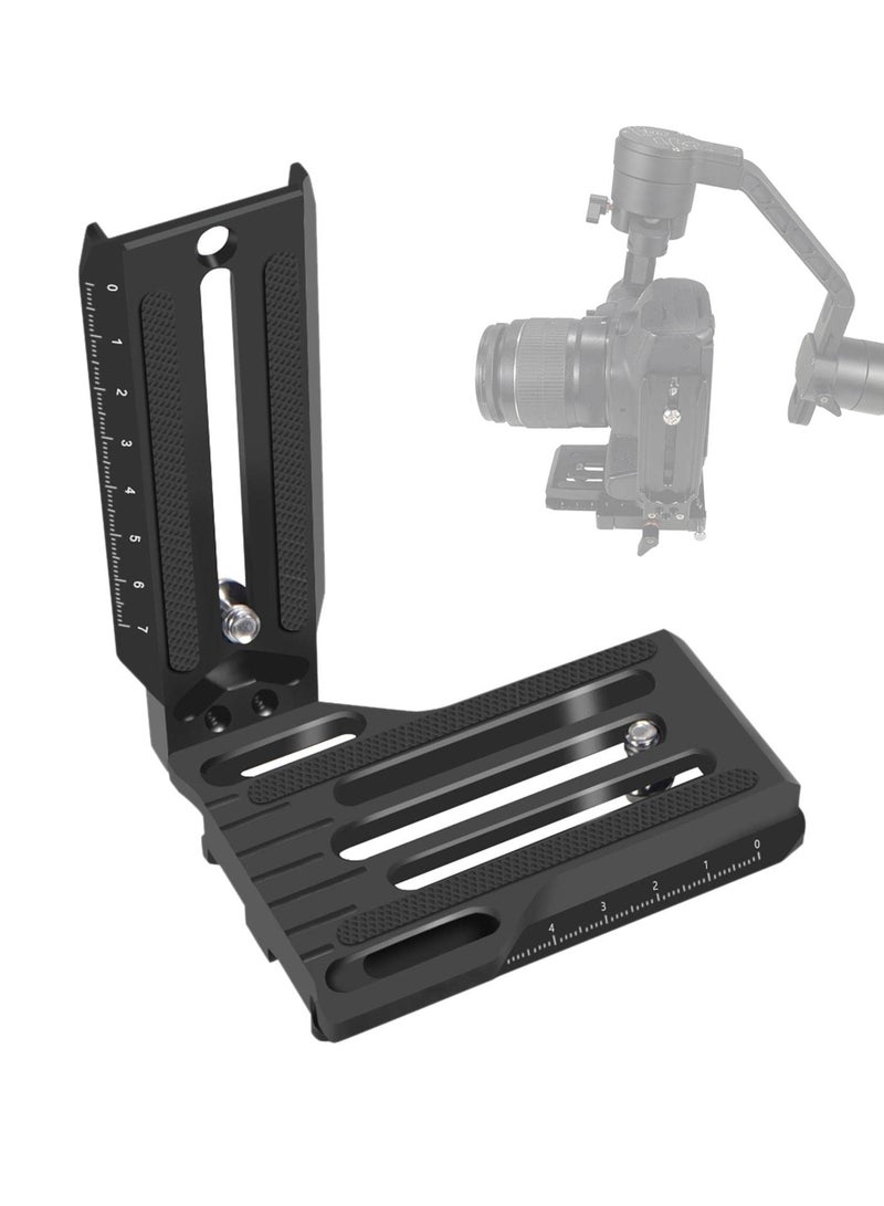 SYOSI SLR Vertical Fast Mounting Board Black Fast Loading Professional L Type Mount Bracket for ZHIYUN WEEBILL, for RSC2 RS2, for DJ1 - Image 3