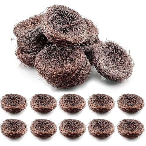 Exasinine 10 Pcs 5.5'' Artificial Bird Nest for Crafts, Easter, Party, Wedding, Patio Garden, Succulent Planter, Moss Landscape, DIY Terrarium and Spring Vignettes (5.5 Inches) - Image 1