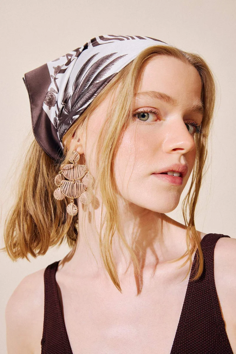 Defacto Woman Printed Satin Scarf