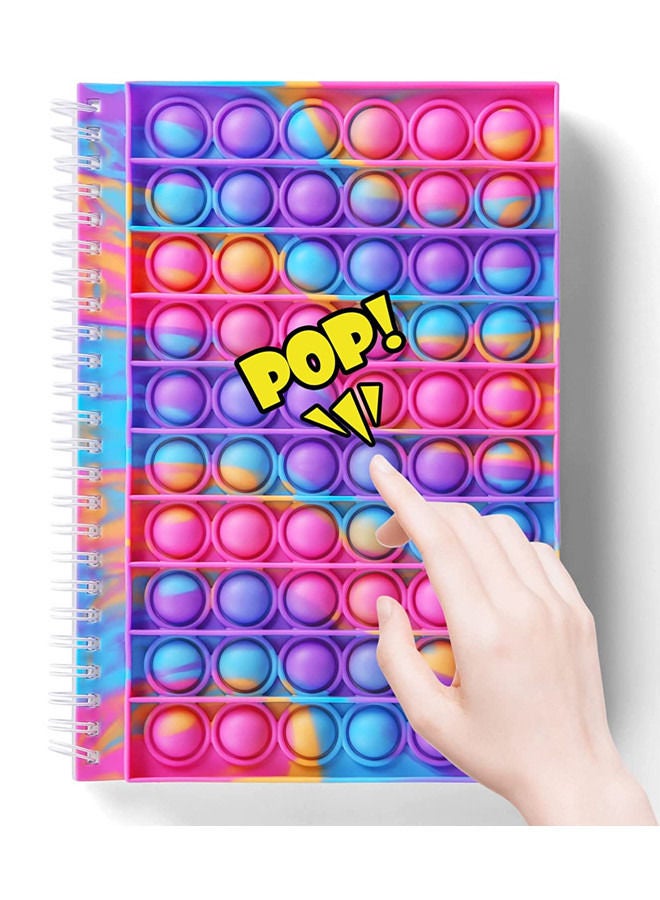 ISank دفتر ملاحظات حلزوني مع فقاعات قابلة للدفع، ألعاب حسية فidget - Image 1