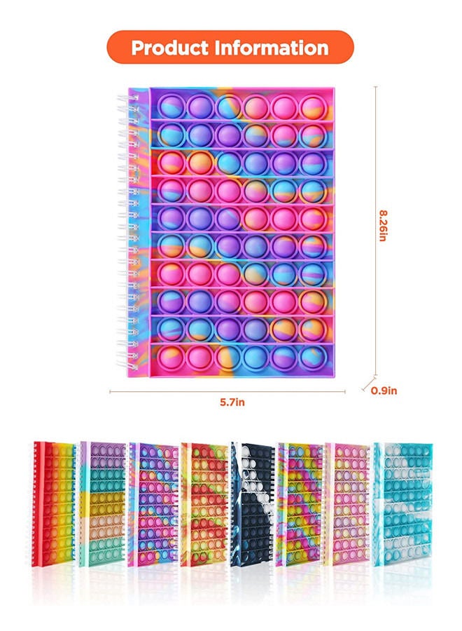 ISank دفتر ملاحظات حلزوني مع فقاعات قابلة للدفع، ألعاب حسية فidget - Image 2