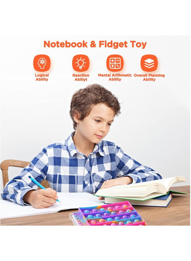 ISank دفتر ملاحظات حلزوني مع فقاعات قابلة للدفع، ألعاب حسية فidget - Image 5