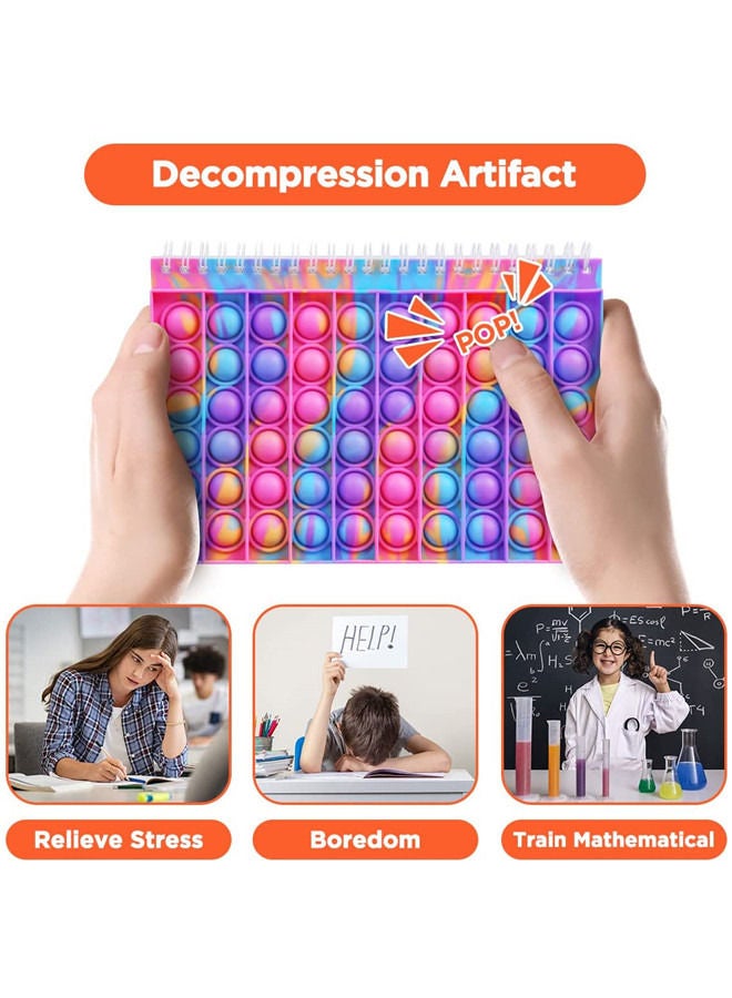 ISank دفتر ملاحظات حلزوني مع فقاعات قابلة للدفع، ألعاب حسية فidget - Image 3