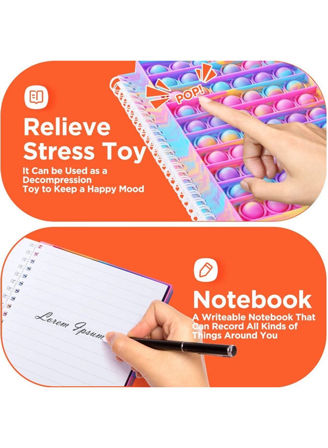 ISank دفتر ملاحظات حلزوني مع فقاعات قابلة للدفع، ألعاب حسية فidget - Image 4