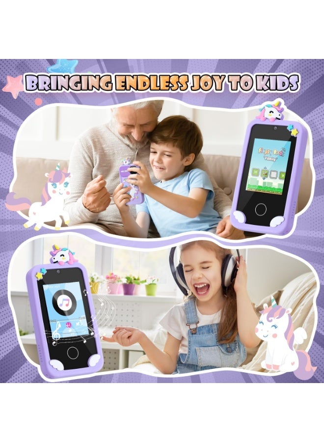 Smart Phone for Kids – Touch Screen Mobile Phone with Dual Camera, MP3 Music Player, Type-C Charging, 2.8" IPS Display & 1000mAh Battery – Safe Educational Toy Phone for Children - Image 3