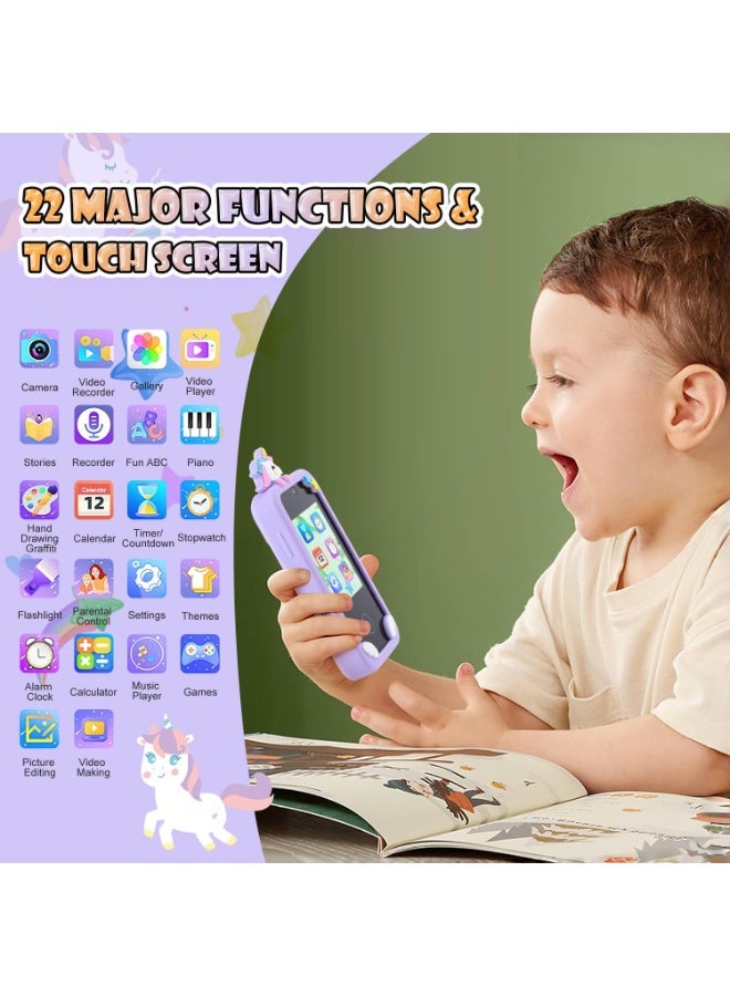 Smart Phone for Kids – Touch Screen Mobile Phone with Dual Camera, MP3 Music Player, Type-C Charging, 2.8" IPS Display & 1000mAh Battery – Safe Educational Toy Phone for Children - Image 2