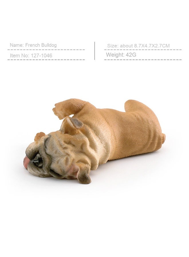 نيبمينينت ديكورات مكتبية ممتعة: نموذج كلب بولدوغ فرنسي وشiba إينو في وضعيّة نوم واقعية