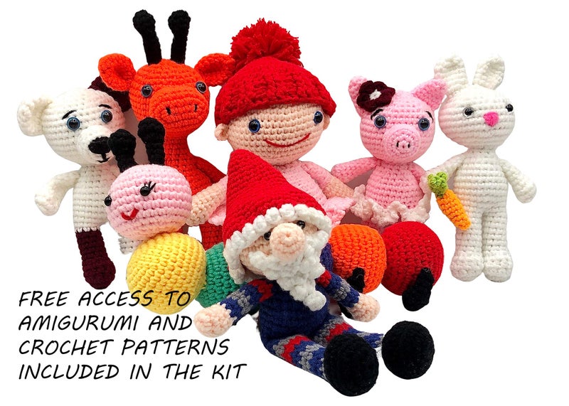 LovLim Crochet Yarn kit, 24 Soft Cotton Yarn skeins, 1500+ Yards, for Crochet and Knitting, Craft DK Yarn, Free Crochet/Amigurumi Patterns, Perfect Starter kit - Image 5