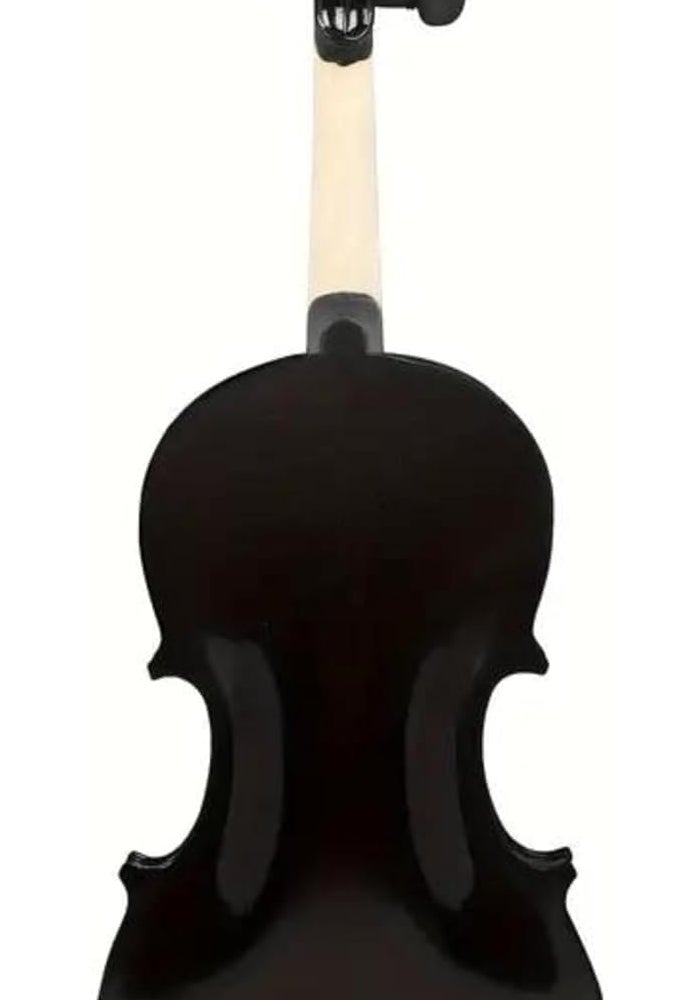 Megarya 4/4 Black Glossy Violin Made By Indian Solid Wood Perfect Choice for Violin Beginners Complete Set With Case, Bow and Rosin - Image 3