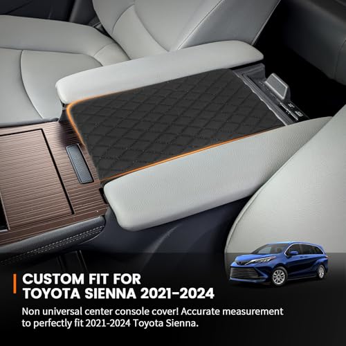 Rilsen Custom Fit for Center Console Cover Toyota Sienna 2021 2022 2023 2024 2025 2026 Armrest Cover Center Console Pad Interior Accessories Car Armrest Seat Box Cover Protector - Image 2