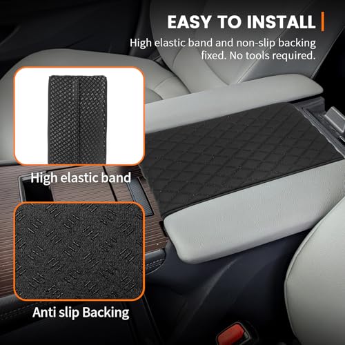 Rilsen Custom Fit for Center Console Cover Toyota Sienna 2021 2022 2023 2024 2025 2026 Armrest Cover Center Console Pad Interior Accessories Car Armrest Seat Box Cover Protector - Image 5