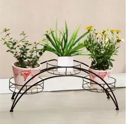 Bee Creative Metal Decorative Garden and Home Storage Organizer (3 Tier Black) - Image 3