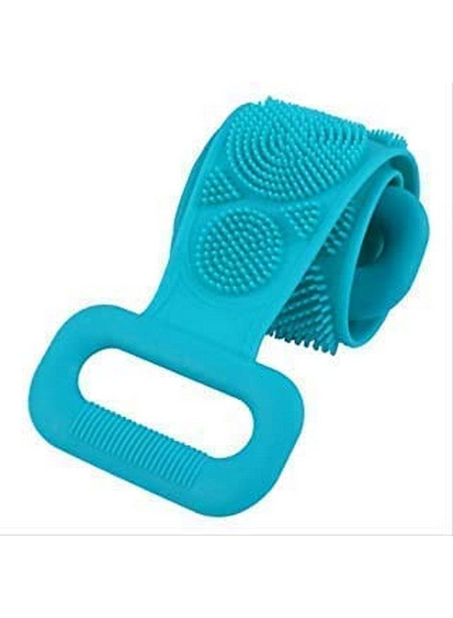 Magic Providers Silicone Body Back Scrubber, Double Side Bathing Brush for Skin Deep Cleaning Massage, Dead Skin Removal Exfoliating Belt for Shower, Easy to Clean, Lathers Well for Men & Women - Image 3