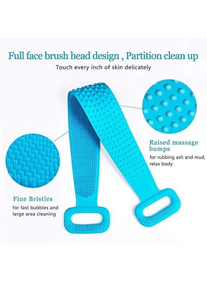 Magic Providers Silicone Body Back Scrubber, Double Side Bathing Brush for Skin Deep Cleaning Massage, Dead Skin Removal Exfoliating Belt for Shower, Easy to Clean, Lathers Well for Men & Women - Image 5