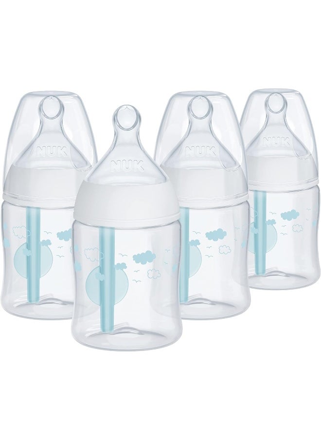 NUK NUK Smooth Flow Pro Anti Colic Baby Bottle - Easy to Assemble and Clean & Reduces Newborn Spit-up & Gas, 5oz, 4-Pack, Neutral  - Image 1