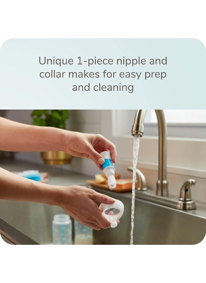 NUK NUK Smooth Flow Pro Anti Colic Baby Bottle - Easy to Assemble and Clean & Reduces Newborn Spit-up & Gas, 5oz, 4-Pack, Neutral  - Image 4