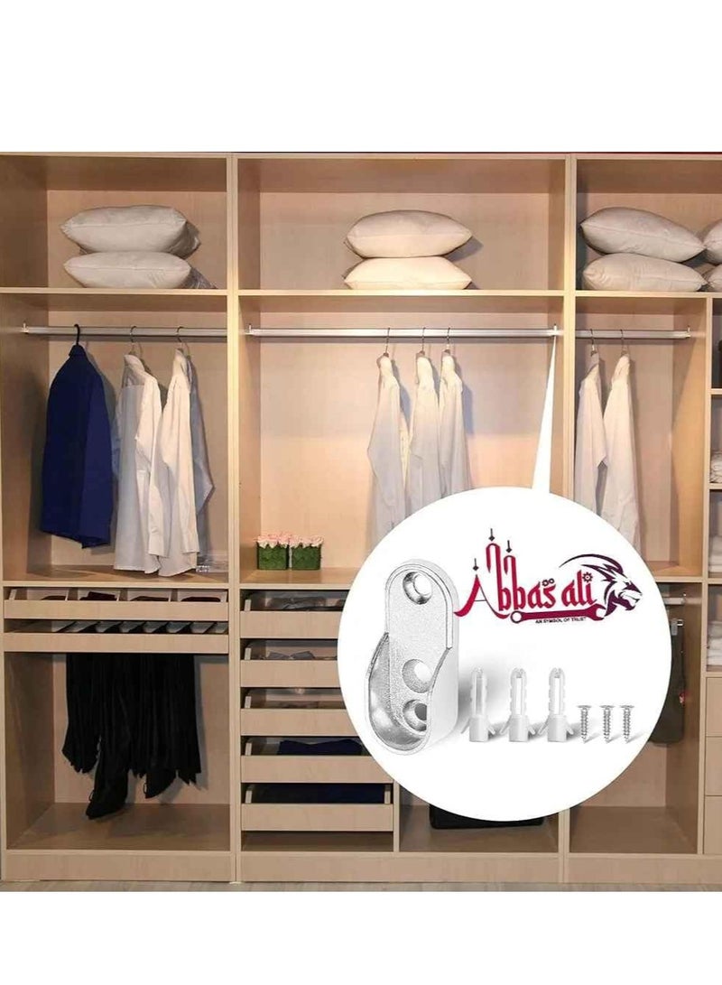 ABBASALI 100cm Wardrobe Bar, Wardrobe Hanging Rod End Support And Screws, Chrome Plated, Gloves & Screwdriver (2) - Image 5