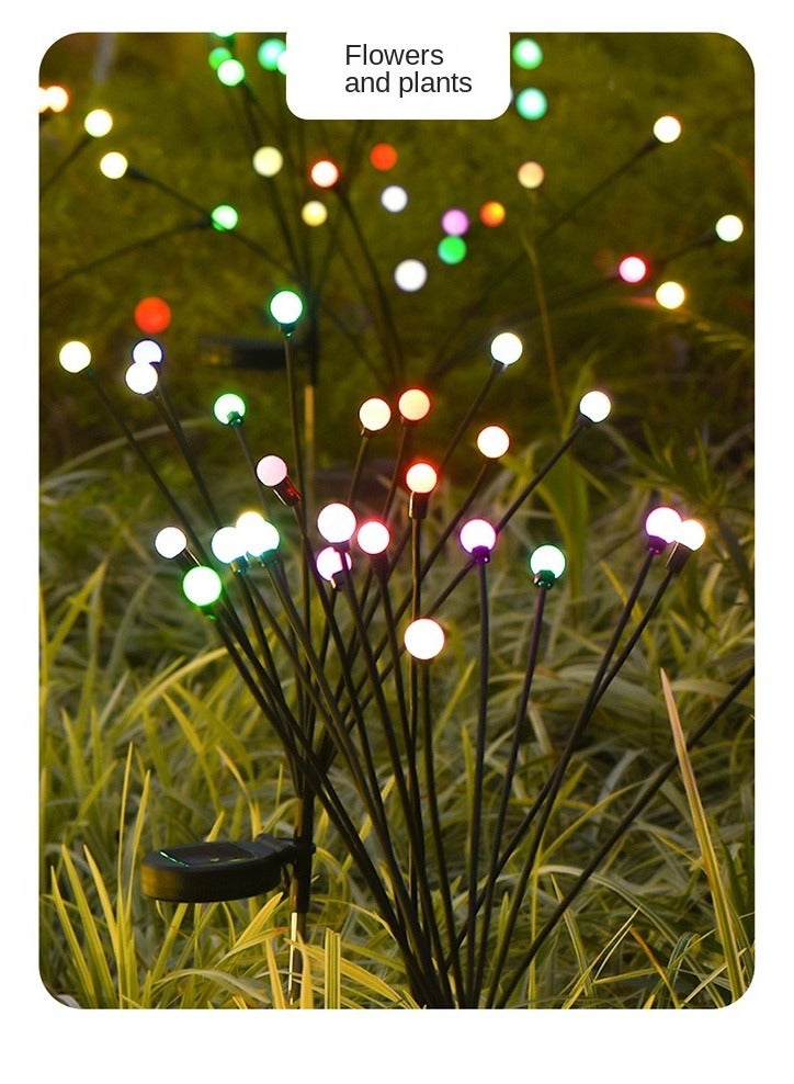 Solar lawn lights Garden lights LED wind firefly ground plug-in lights multicolor 2pcs 20 lights - Image 3