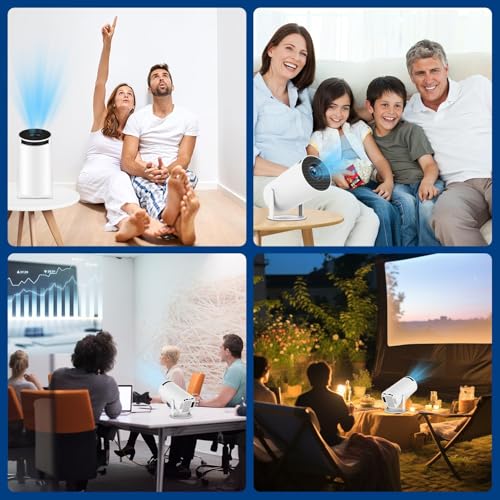 DreamFair Mini Projector with WiFi and Bluetooth, 4K 1080P Support Portable Projector, 180ANSI, Android 13, Auto Keystone Correction, 30"-200" Screen Video Projector for Laptop, PC, Smartphone - Image 5