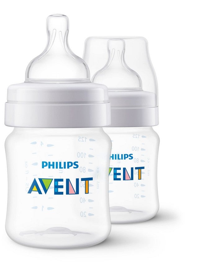 آفينت زجاجات الرضاعة المضادة للمغص من بي إس أفنت | 4 أونصة/125 مل - عبوة من قطعتين | Scy100/20 - Image 1