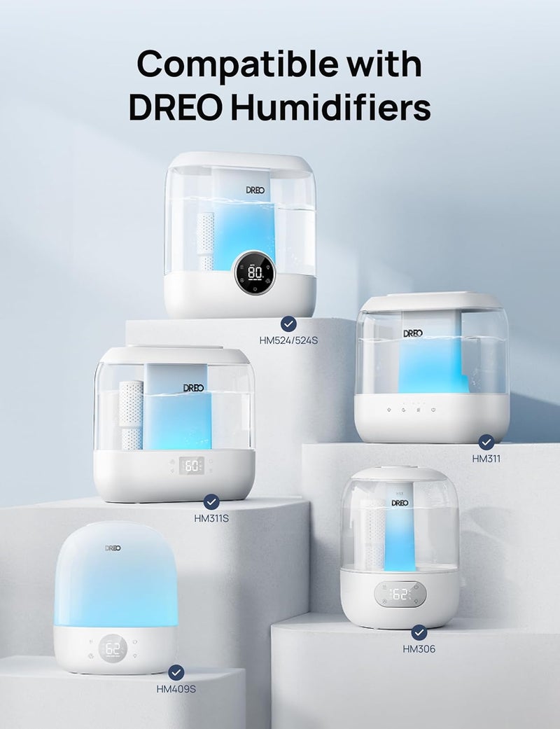 Dreo Clean Mist Cartridge 3-Pack for Humidifiers, Compatible with Humidifiers HM311/311S/524/524S/306, Reduce Contaminants Build-up, Healthier Mist, Easier Cleaning - Image 4