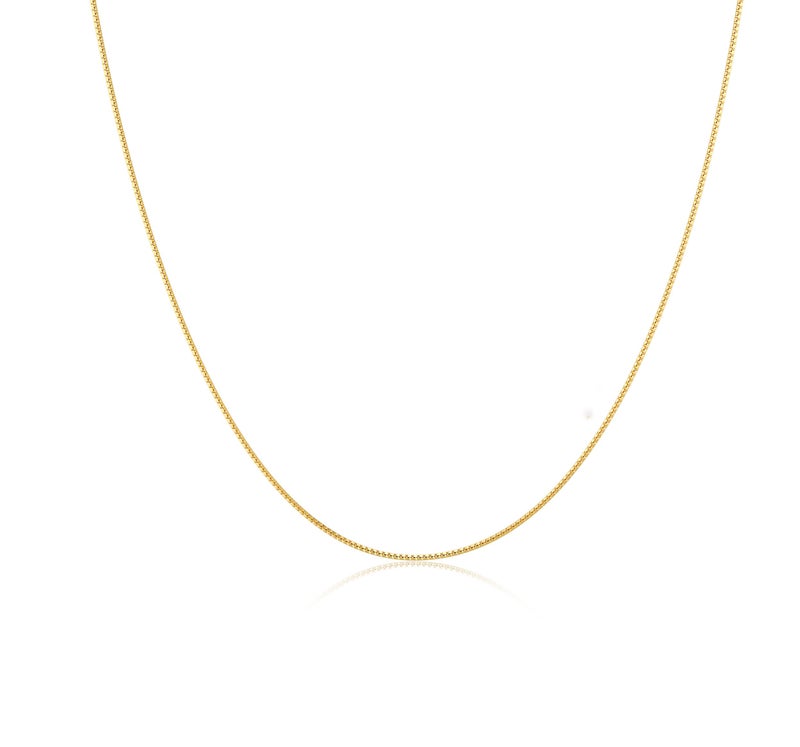Tewiky Gold Chain Necklaces for Women, 14k Gold Plated Box Chain Necklace Dainty Gold Necklace Simple Gold Choker Necklaces Aesthetic Long Thin Gold Necklace Jewelry for Women - Image 1